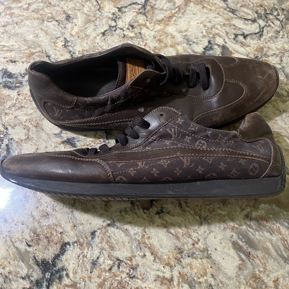 Brown Louis Vuitton dress shoes